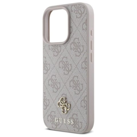 Etui Guess Small Classic MagSafe na iPhone 16 Pro - różowe