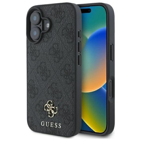 Etui Guess Small Classic MagSafe na iPhone 16 - czarne