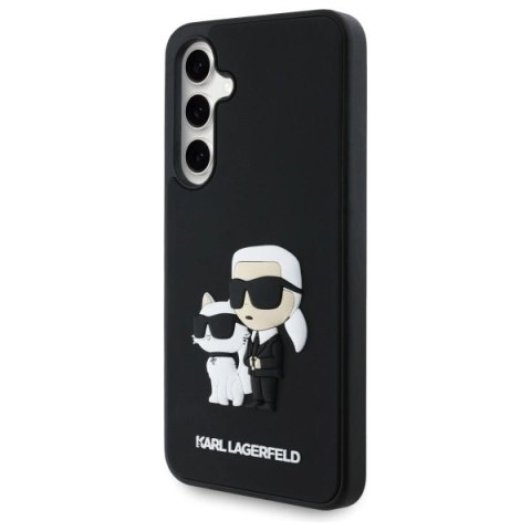 Etui Karl Lagerfeld 3D Rubber Karl&Choupette na Samsung Galaxy S24 FE - czarne Etui Karl Lagerfeld 3D Rubber Karl&Choupette na Samsung Galaxy S24 FE - czarne