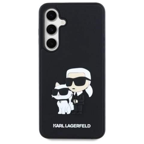 Etui Karl Lagerfeld 3D Rubber Karl&Choupette na Samsung Galaxy S24 FE - czarne Etui Karl Lagerfeld 3D Rubber Karl&Choupette na Samsung Galaxy S24 FE - czarne