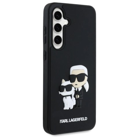 Etui Karl Lagerfeld 3D Rubber Karl&Choupette na Samsung Galaxy S24 FE - czarne Etui Karl Lagerfeld 3D Rubber Karl&Choupette na Samsung Galaxy S24 FE - czarne