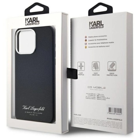 Etui Karl Lagerfeld Hotel RSG na iPhone 15 Pro Max - czarne Etui Karl Lagerfeld Hotel RSG na iPhone 15 Pro Max - czarne