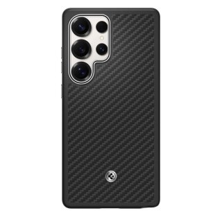 Etui silikonowe Spigen Enzo Aramid GP-FPS938PGABW z wbudowanym ringiem MagFit do Samsung Galaxy S25 Ultra - czarne