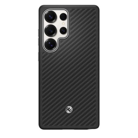Etui silikonowe Spigen Enzo Aramid GP-FPS938PGABW z wbudowanym ringiem MagFit do Samsung Galaxy S25 Ultra - czarne