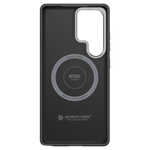 Etui silikonowe Spigen Enzo Aramid GP-FPS938PGABW z wbudowanym ringiem MagFit do Samsung Galaxy S25 Ultra - czarne