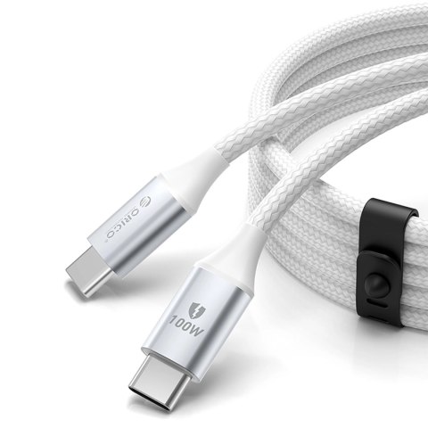 Kabel Orico CDX 100W 5A Power Delivery USB-C - USB-C 1m - biały Kabel Orico CDX 100W 5A Power Delivery USB-C - USB-C 1m - biały