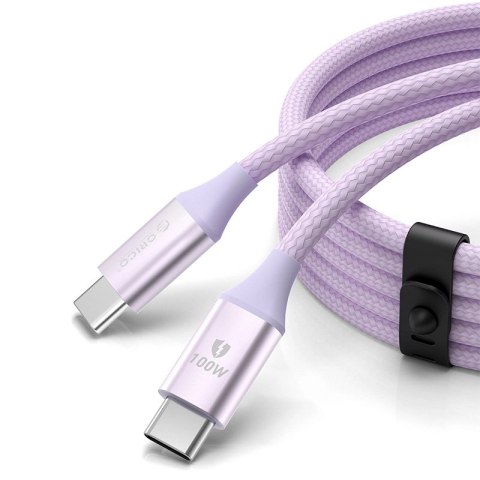 Kabel Orico CDX 100W 5A Power Delivery USB-C - USB-C 1m - fioletowy Kabel Orico CDX 100W 5A Power Delivery USB-C - USB-C 1m - fioletowy