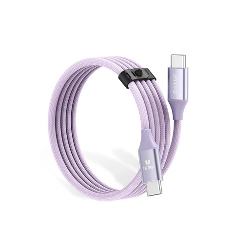 Kabel Orico CDX 100W 5A Power Delivery USB-C - USB-C 1m - fioletowy Kabel Orico CDX 100W 5A Power Delivery USB-C - USB-C 1m - fioletowy