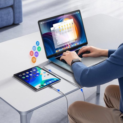 Kabel Orico CDX 60W 3A Power Delivery USB-C - USB-C 1m - biały Kabel Orico CDX 60W 3A Power Delivery USB-C - USB-C 1m - biały