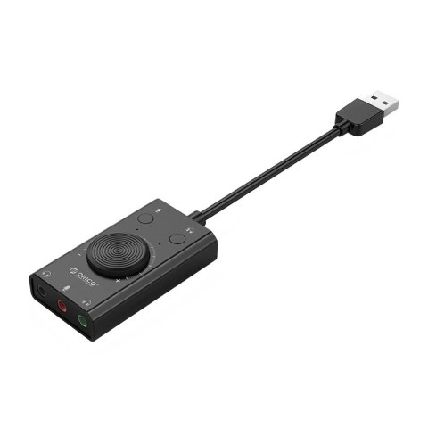 Karta dźwiękowa Orico SC2 zewnętrzna wielofunkcyjna z USB-A - czarna Karta dźwiękowa Orico SC2 zewnętrzna wielofunkcyjna z USB-A - czarna
