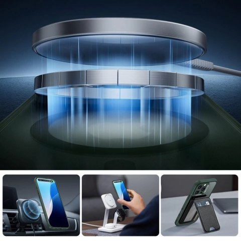 Etui ESR Classic Pro Set Halolock MagSafe na iPhone 16 Pro - zielone Etui ESR Classic Pro Set Halolock MagSafe na iPhone 16 Pro - zielone