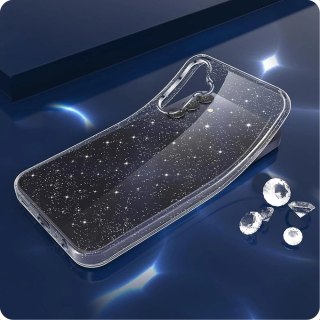 Etui Tech-Protect FlexAir na Samsung Galaxy S25 - przezroczysto-brokatowe
