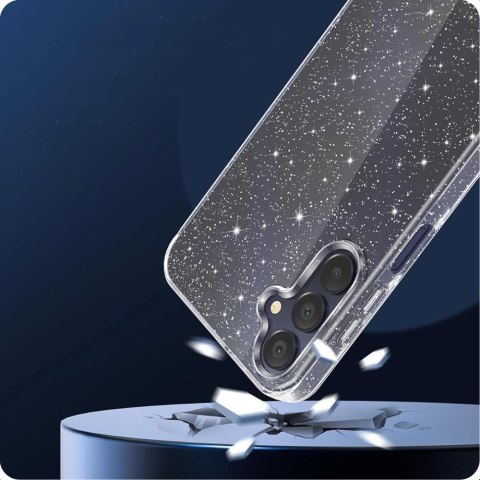 Etui Tech-Protect FlexAir na Samsung Galaxy S25 - przezroczysto-brokatowe