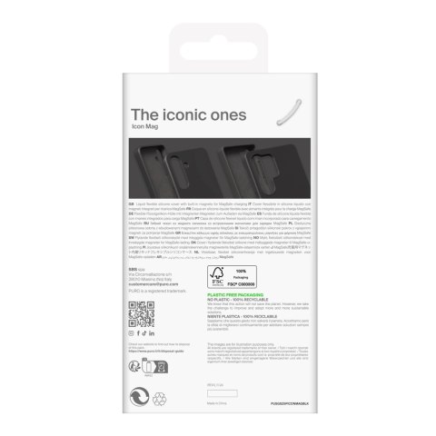 Etui silikonowe Puro Icon Mag z MagSafe do Samsung Galaxy S25+ - czarne Etui silikonowe Puro Icon Mag z MagSafe do Samsung Galaxy S25+ - czarne