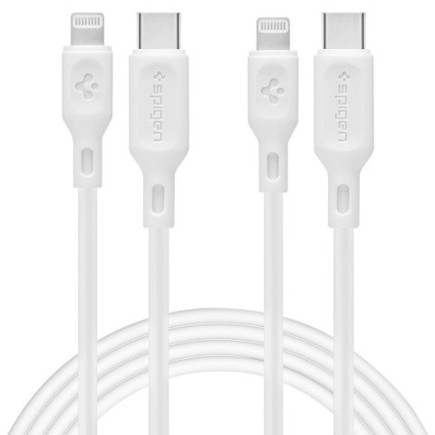 Kabel Spigen DuraSync MFi USB-C / Lightning 2-Pack 100 cm - biały Kabel Spigen DuraSync MFi USB-C / Lightning 2-Pack 100 cm - biały