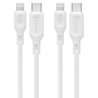 Kabel Spigen DuraSync MFi USB-C / Lightning 2-Pack 100 cm - biały