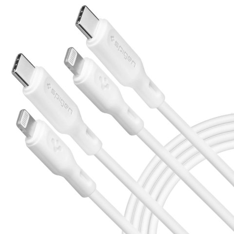 Kabel Spigen DuraSync MFi USB-C / Lightning 2-Pack 100 cm - biały Kabel Spigen DuraSync MFi USB-C / Lightning 2-Pack 100 cm - biały
