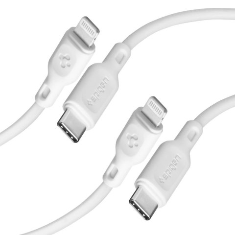 Kabel Spigen DuraSync MFi USB-C / Lightning 2-Pack 100 cm - biały Kabel Spigen DuraSync MFi USB-C / Lightning 2-Pack 100 cm - biały