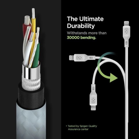 Kabel Spigen DuraSync MFi USB-C / Lightning 2-Pack 100 cm - biały Kabel Spigen DuraSync MFi USB-C / Lightning 2-Pack 100 cm - biały