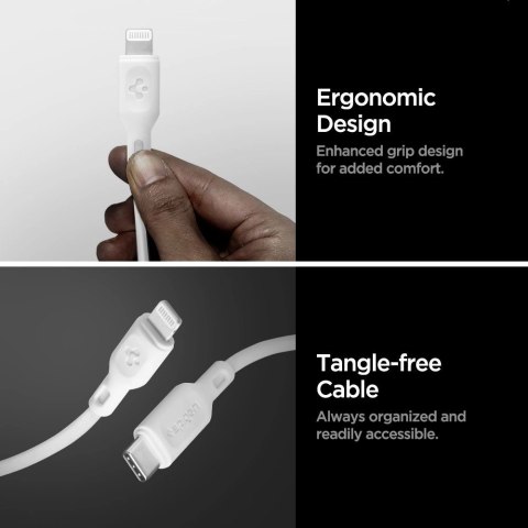 Kabel Spigen DuraSync MFi USB-C / Lightning 2-Pack 100 cm - biały Kabel Spigen DuraSync MFi USB-C / Lightning 2-Pack 100 cm - biały