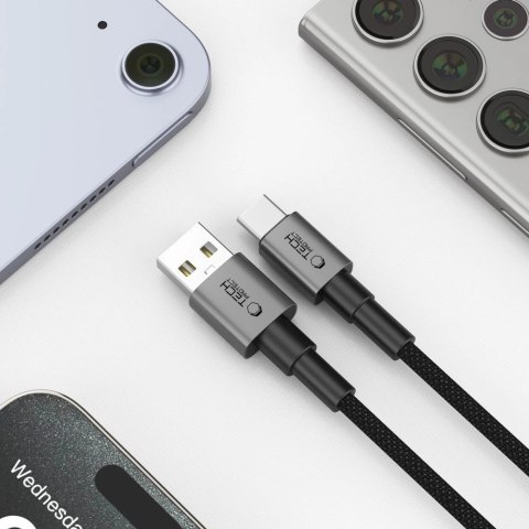 Kabel Tech-Protect UltraBoost DNA USB-A / USB-C 15W/3A 50 cm - szary Kabel Tech-Protect UltraBoost DNA USB-A / USB-C 15W/3A 50 cm - szary
