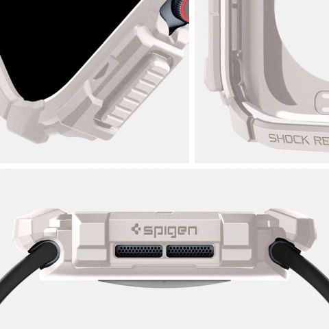 Pasek Spigen Rugged Armor na Apple Watch 10 46mm - beżowy Pasek Spigen Rugged Armor na Apple Watch 10 46mm - beżowy