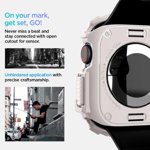 Pasek Spigen Rugged Armor na Apple Watch 10 46mm - beżowy Pasek Spigen Rugged Armor na Apple Watch 10 46mm - beżowy