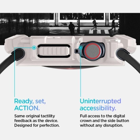 Pasek Spigen Rugged Armor na Apple Watch 10 46mm - beżowy Pasek Spigen Rugged Armor na Apple Watch 10 46mm - beżowy
