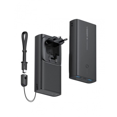 Powerbank Veger ACE100 W1146 10000mAh 20W PD QC3.0 - czarny Powerbank Veger ACE100 W1146 10000mAh 20W PD QC3.0 - czarny