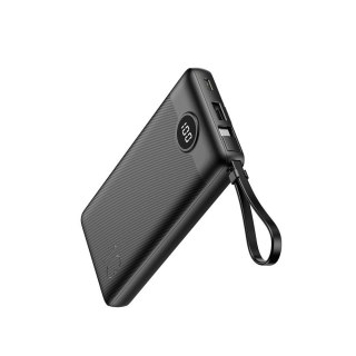 Powerbank Veger C10 (W1116) 10000mAh z wbudowanymi kablami Micro USB / USB-C / Lightning - czarny
