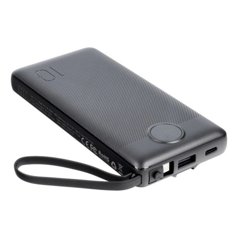 Powerbank Veger C10 (W1116) 10000mAh z wbudowanymi kablami Micro USB / USB-C / Lightning - czarny Powerbank Veger C10 (W1116) 10000mAh z wbudowanymi kablami Micro USB / USB-C / Lightning - czarny