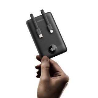 Powerbank Veger C11 (W1170) 10000mAh PD QC3.0 22.5W 2A z wbudowanymi kablami USB-C / Lightning - czarny