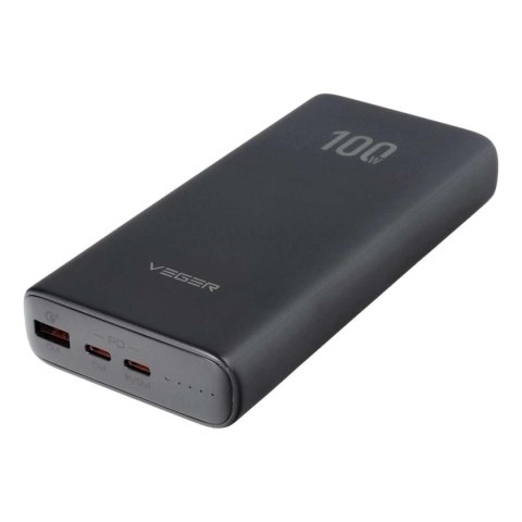 Powerbank Veger T100 W2032C-100 20000mAh 100W 5A PD QC3.0 - czarny Powerbank Veger T100 W2032C-100 20000mAh 100W 5A PD QC3.0 - czarny