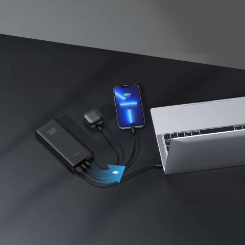 Powerbank Veger T100 W2032C-100 20000mAh 100W 5A PD QC3.0 - czarny Powerbank Veger T100 W2032C-100 20000mAh 100W 5A PD QC3.0 - czarny