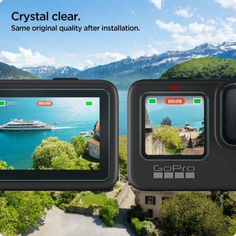 Szkło hartowane Spigen Glass.tR Slim + Film 2-Set na GoPro Hero 9 / 10 / 11 / 12 - przezroczyste Szkło hartowane Spigen Glass.tR Slim + Film 2-Set na GoPro Hero 9 / 10 / 11 / 12 - przezroczyste