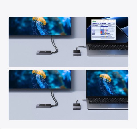 Transmiter HDMI Ugreen CM737 bezprzewodowy nadajnik i odbiornik - czarno-srebrny Transmiter HDMI Ugreen CM737 bezprzewodowy nadajnik i odbiornik - czarno-srebrny