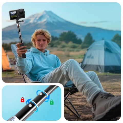Uchwyt Tech-Protect GA100 Monopad & Selfie Stick do GoPro / DJI - czarny