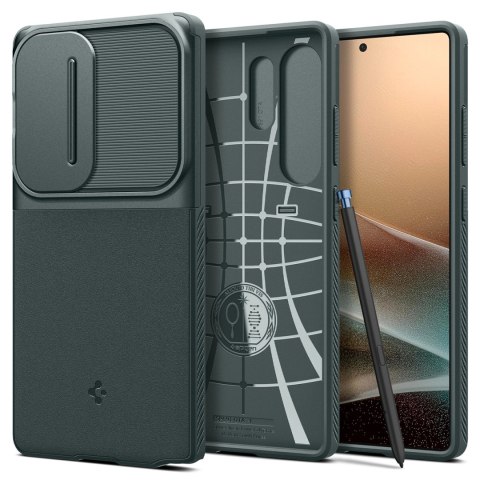 Etui Spigen Optik Armor na Samsung Galaxy S25 Ultra - zielone Etui Spigen Optik Armor na Samsung Galaxy S25 Ultra - zielone