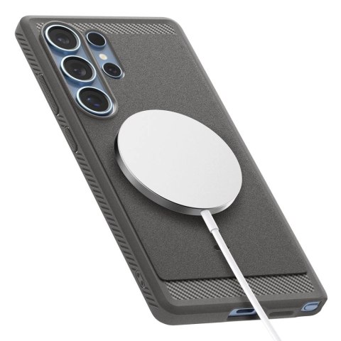 Etui Spigen Rugged Armor Mag MagSafe na Samsung Galaxy S25 - szare Etui Spigen Rugged Armor Mag MagSafe na Samsung Galaxy S25 - szare