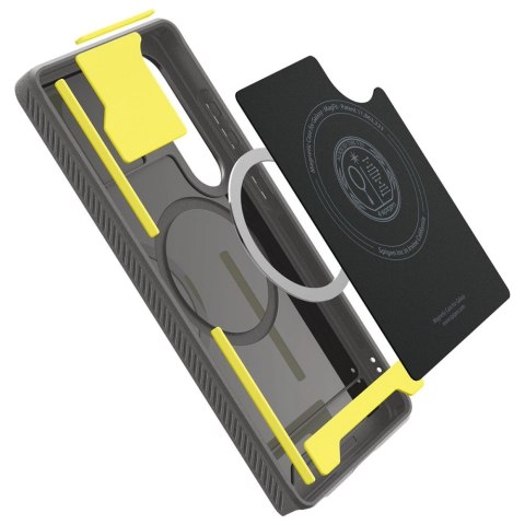 Etui Spigen Rugged Armor Mag MagSafe na Samsung Galaxy S25 - szare Etui Spigen Rugged Armor Mag MagSafe na Samsung Galaxy S25 - szare