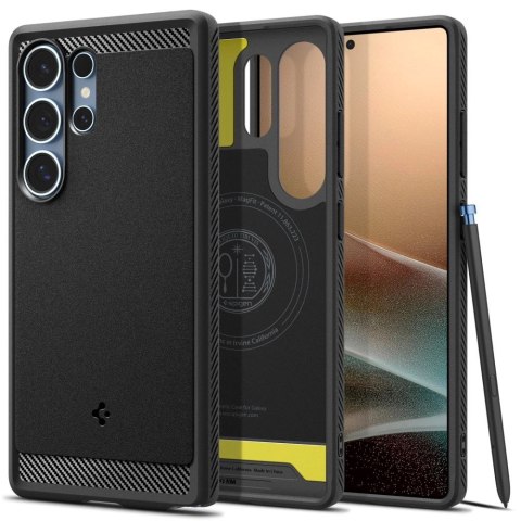 Etui Spigen Rugged Armor Mag na Samsung Galaxy S25 Ultra - czarne Etui Spigen Rugged Armor Mag na Samsung Galaxy S25 Ultra - czarne