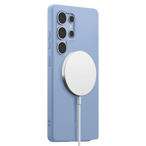 Etui Spigen Silicone Fit Mag na Samsung Galaxy S25 Ultra - niebieskie Etui Spigen Silicone Fit Mag na Samsung Galaxy S25 Ultra - niebieskie