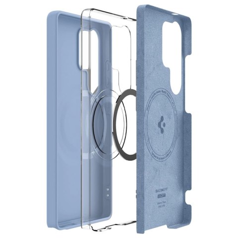 Etui Spigen Silicone Fit Mag na Samsung Galaxy S25 Ultra - niebieskie Etui Spigen Silicone Fit Mag na Samsung Galaxy S25 Ultra - niebieskie