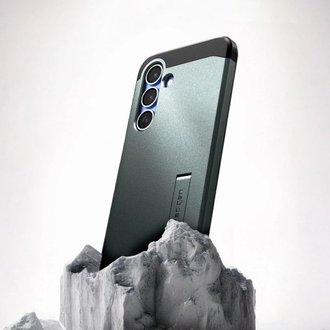 Etui Spigen Tough Armor MagSafe na Samsung Galaxy S25 - zielone