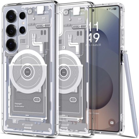 Etui Spigen Ultra Hybrid Mag na Samsung Galaxy S25 Ultra Zero One - białe Etui Spigen Ultra Hybrid Mag na Samsung Galaxy S25 Ultra Zero One - białe