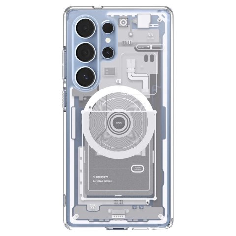 Etui Spigen Ultra Hybrid Mag na Samsung Galaxy S25 Ultra Zero One - białe Etui Spigen Ultra Hybrid Mag na Samsung Galaxy S25 Ultra Zero One - białe