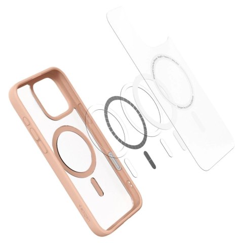 Etui Spigen Ultra Hybrid "T" Magsafe na iPhone 16 Pro - różowe Etui Spigen Ultra Hybrid "T" Magsafe na iPhone 16 Pro - różowe