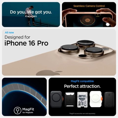 Etui Spigen Ultra Hybrid "T" Magsafe na iPhone 16 Pro - różowe Etui Spigen Ultra Hybrid "T" Magsafe na iPhone 16 Pro - różowe