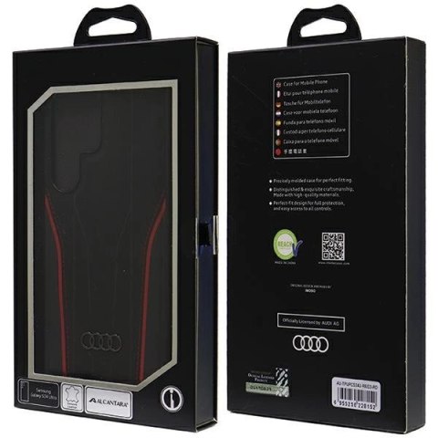 Audi Genuine Leather MagSafe S24 Ultra S928 czarno-czerwony/black-red hardcase AU-TPUPCS24U-R8/D3-RD Audi Genuine Leather MagSafe S24 Ultra S928 czarno-czerwony/black-red hardcase AU-TPUPCS24U-R8/D3-RD