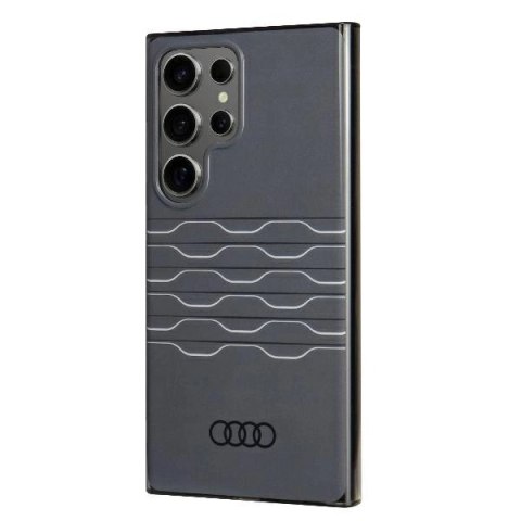 Etui Audi IML Geometric Pattern Case na Samsung Galaxy S24 Ultra - czarne Etui Audi IML Geometric Pattern Case na Samsung Galaxy S24 Ultra - czarne